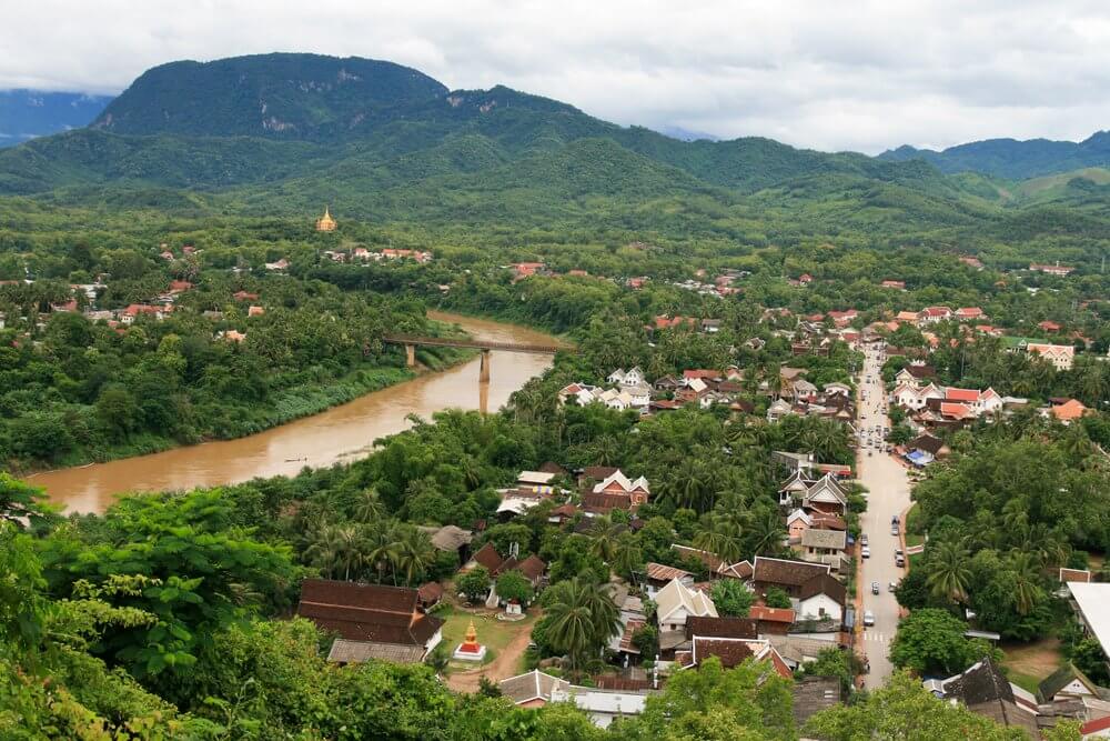 Mount Phu Si in Laos