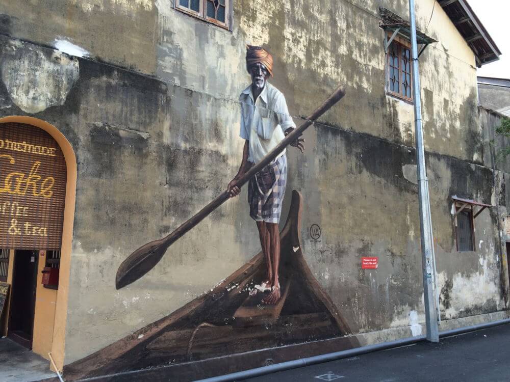 Straat kunst in Georgetown Maleisië
