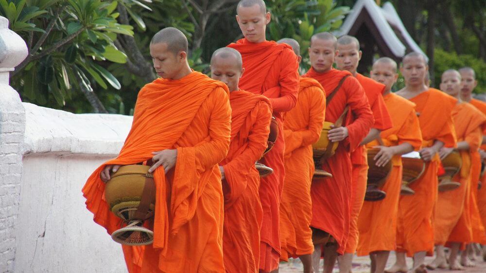 Monniken in Laos
