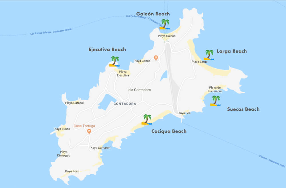 kaart van de Pearl Islands