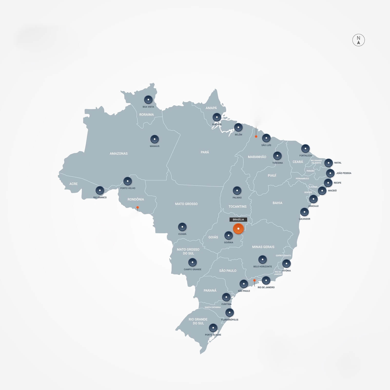 Kaart vakantie Brazilie