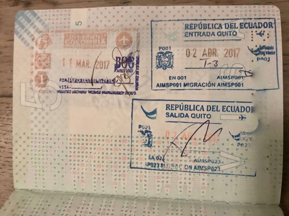 Het visum voor Colombia
