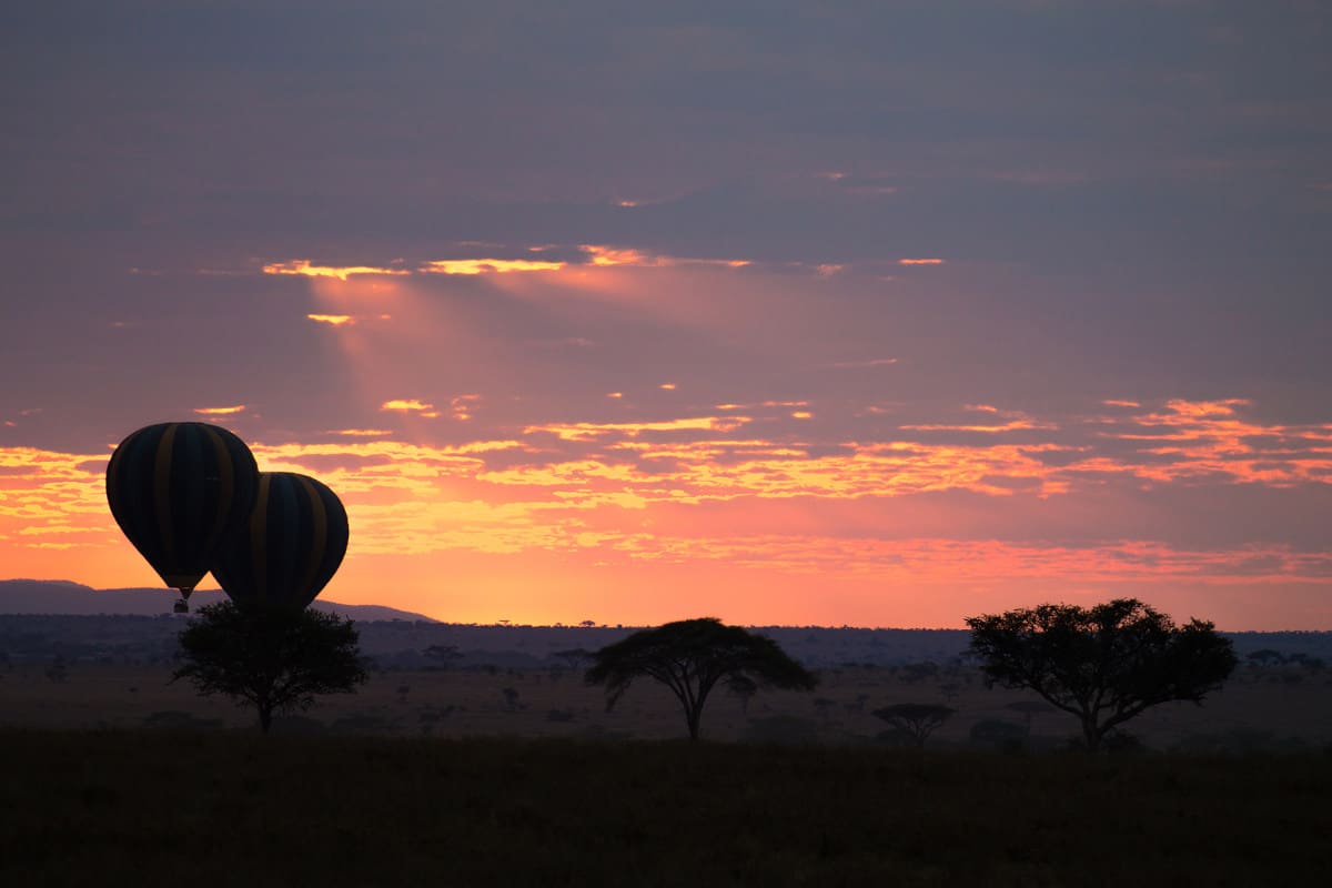 Ballonvlucht in Tanzania